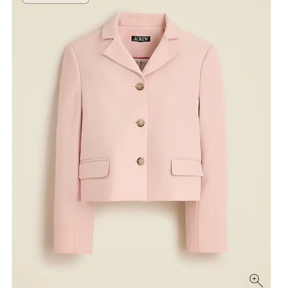 J.Crew Womens 2 Pink Cropped Lady Blazer in Four-Season Stretch Preppy Office